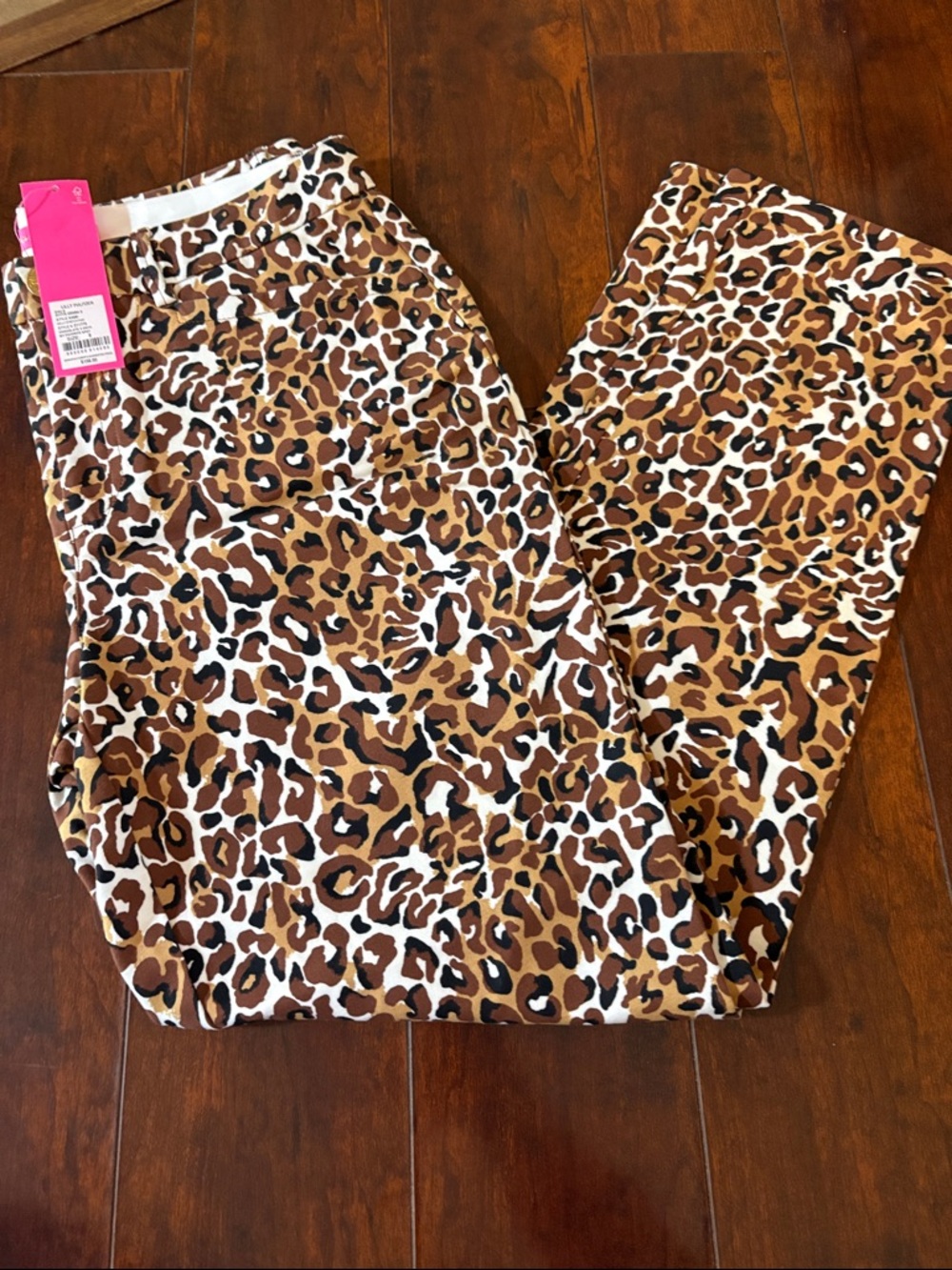 Lilly Pulitzer Kelly Stretch Pant My Favorite Spot Chocolate X Onyx Sz 8 NWT